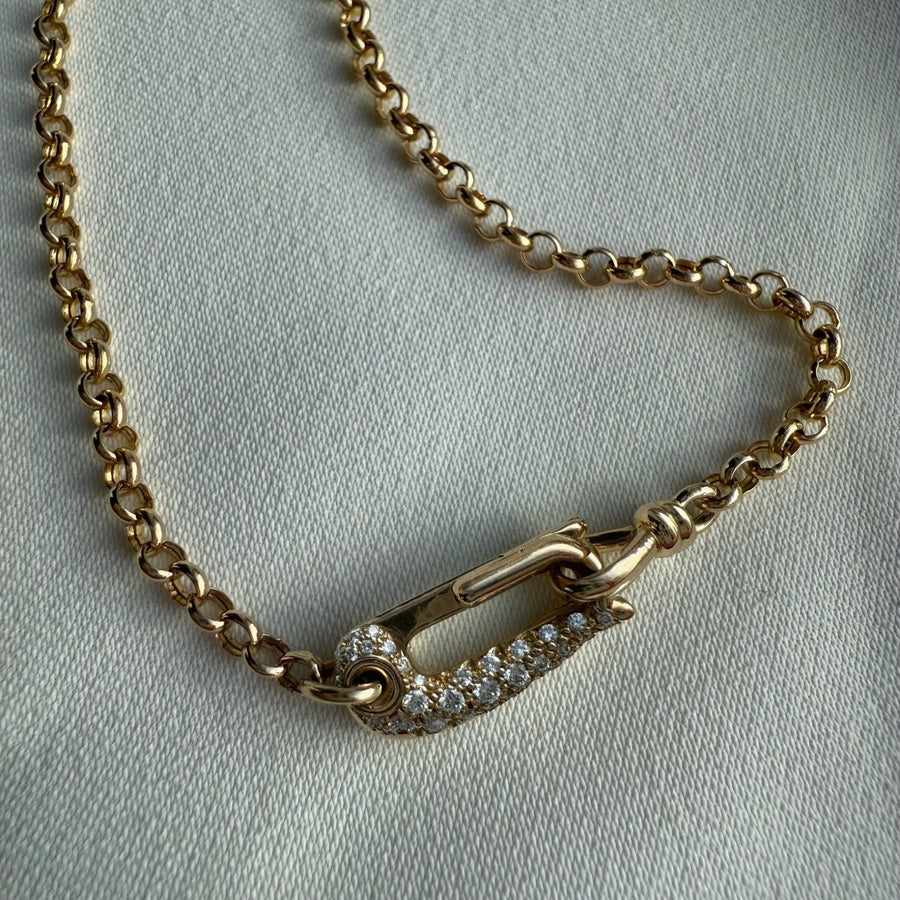 Lock It Diamond Rolo Necklace
