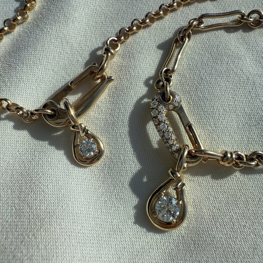 Diamond Lock It Bone Chain