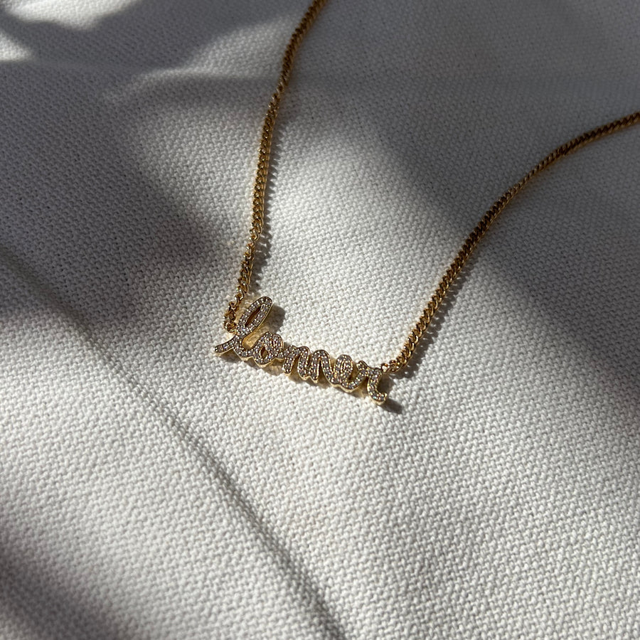 Yours Truly Pendant in Diamond